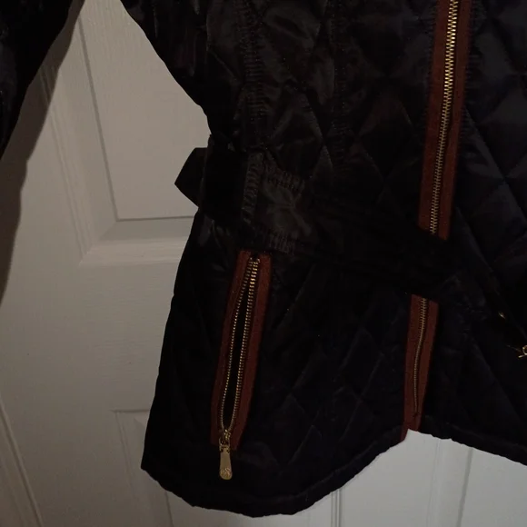 Vince Camuto Black and Brown Quilted Utility Jacket - Picture 7 of 7